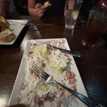 Steak & Stone - Wedge salad,  I'd ask for dressing on the side next time - Steakhouses Near Me - Leitchfield, Kentucky