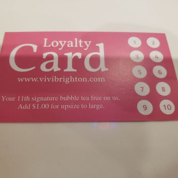 Vivi Bubble Tea Brighton - Loyalty card - Bubble Tea Near Me - Boston, Massachusetts Vivi Bubble Tea Brighton - Loyalty card - Bubble Tea Near Me - Boston, Massachusetts