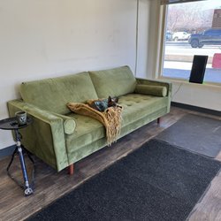 Beanie's Bike Shop - Lounge area with the boss