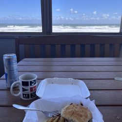 First Light - Breakfast sandwich biscuit and potatoes
