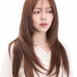 Hair Club 20 Arcadia - Long layered hair cut with crispy face framing curtain bangs