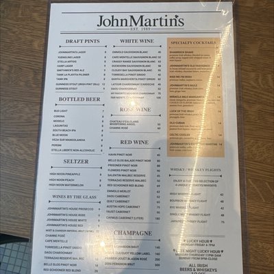 Menu photo 7 John Martin's Miami, FL Menu photo 7 John Martin's Miami, FL