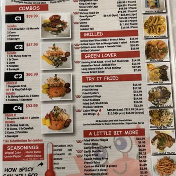 Shaking Crab - Menu - Cajun/Creole Near Me - Daly City, California Shaking Crab - Menu - Cajun/Creole Near Me - Daly City, California