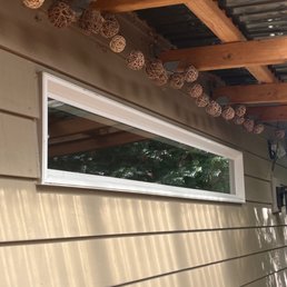 Completed repair to broken window. Completed repair to broken window.