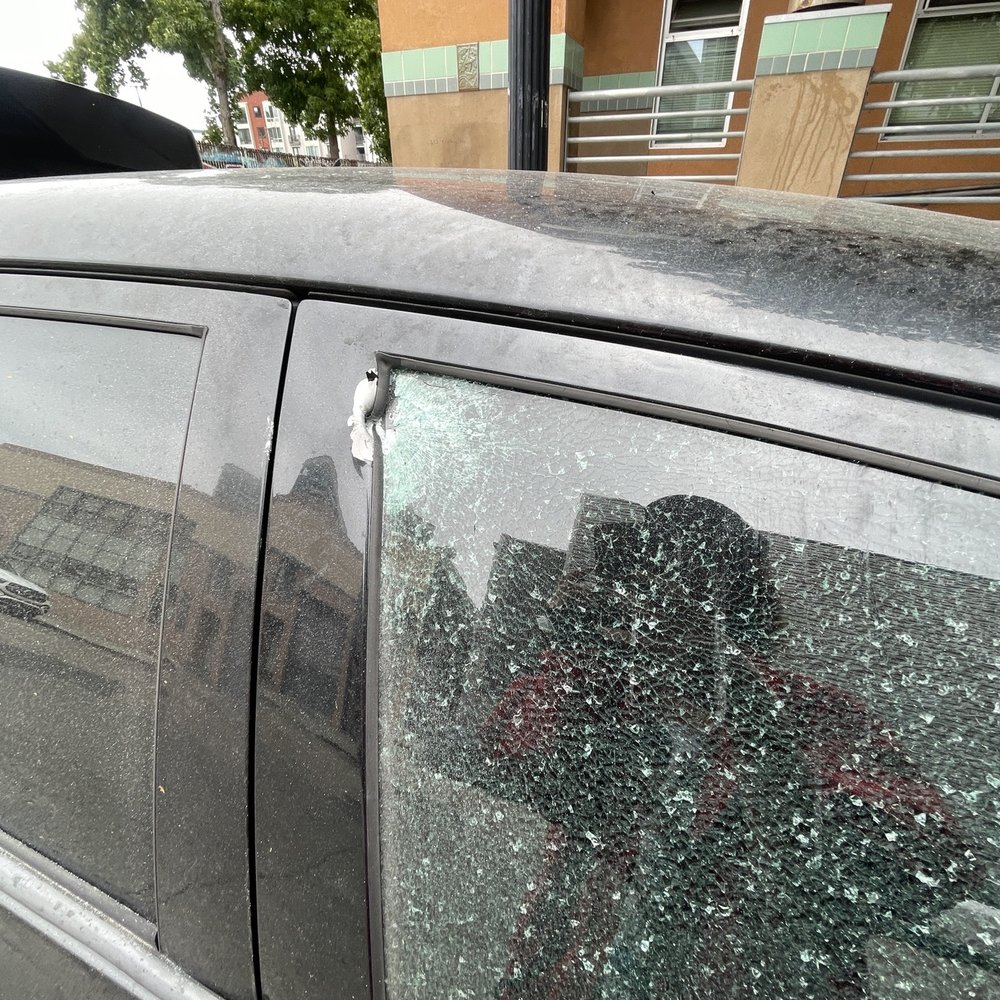 Window broken from bullet
