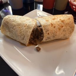 I ordered a burrito with only steak cheese and sour cream.