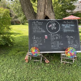 The K Shack - a chalkboard with a menu on it - Salad Near Me - New Lebanon, New York