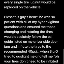 Part 2 of 4 of my horrible review for PV Big O Tires since Yelp only allows so many characters. Part 2 of 4 of my horrible review for PV Big O Tires since Yelp only allows so many characters.