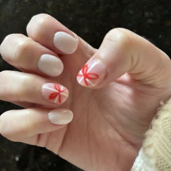 Instyle Nails  - Holiday bows! - Nail Salons Near Me - Watauga, Texas