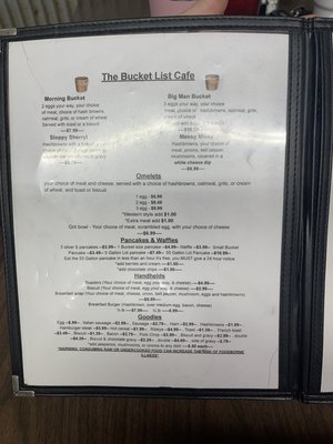 Menu photo 3 Bucket List Cafe Center Ridge, AR