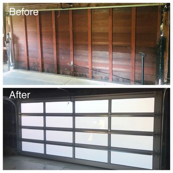 Econo-Doormasters - New aluminum garage door, inside view - Garage Door Services Near Me - Belmont, California Econo-Doormasters - New aluminum garage door, inside view - Garage Door Services Near Me - Belmont, California