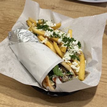 Princess Pita - Gyro deluxe and Greek fries. - Mediterranean Near Me - Phoenix, Arizona Princess Pita - Gyro deluxe and Greek fries. - Mediterranean Near Me - Phoenix, Arizona
