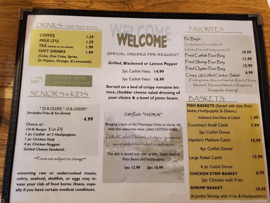 Menu photo 2 Crosseyed Catfish Cafe’ Hardy, AR Menu photo 2 Crosseyed Catfish Cafe’ Hardy, AR