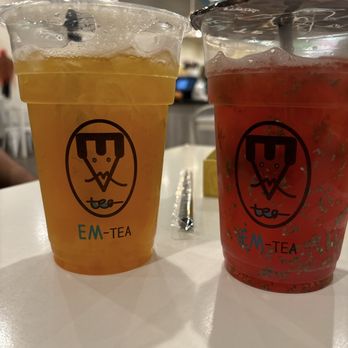 Em-Tea - Peach with green tea and guava with green tea love it favorite been coming here since they first open - Bubble Tea Near Me - Merced, California