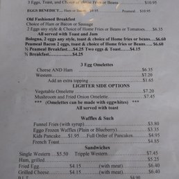 Breakfast menu Breakfast menu