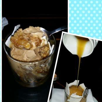 Bourbon Steak - Dessert: $12 Bourbon White Chocolate Sundae - A MUST GET! Sinfully decadent - I'm so glad that our server/hostess Katie R., recommended it! - Steakhouses Near Me - Glendale, California