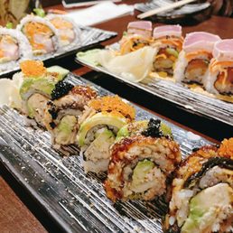 moody fever ($15.99), dragon roll ($15.99) and house roll ($7.99) moody fever ($15.99), dragon roll ($15.99) and house roll ($7.99)