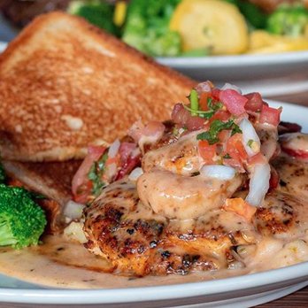 Cotton Patch Cafe - a plate of food with a sandwich and broccoli - American Near Me - Waco, Texas