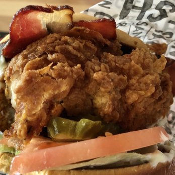 PDQ Chicken - Crispy Chicken Sandwich w/ bacon - Fast Food Near Me - Tampa, Florida PDQ Chicken - Crispy Chicken Sandwich w/ bacon - Fast Food Near Me - Tampa, Florida