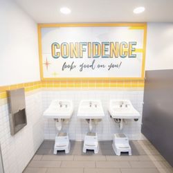 ISSAC Charter School - Girl's Bathroom at new location for School Year 2020-2021: Boys and Girls Club of Costa Mesa, 2131 Tustin Avenue, Costa Mesa, CA 92627