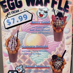 S7 Icy Bubble - Menu that is in front of register shows price and that they include ice cream