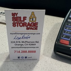My Self Storage Space - Orange - Business card !