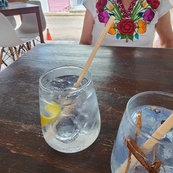Fish & Gin - Gin and Tonics with your choice of Gin! We had two different gins from Mexico. Excellent!! - Seafood Near Me - Isla Mujeres, ROO Fish & Gin - Gin and Tonics with your choice of Gin! We had two different gins from Mexico. Excellent!! - Seafood Near Me - Isla Mujeres, ROO