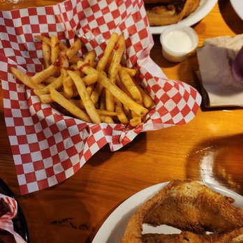 Soul & Seafood House - a plate of french fries and a basket of ketchup - Seafood Near Me - Aiken, South Carolina