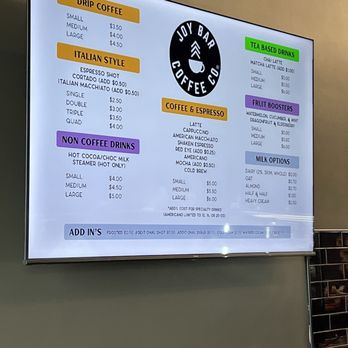 Joy Bar Coffee - Menu - Coffee & Tea Near Me - High Point, North Carolina Joy Bar Coffee - Menu - Coffee & Tea Near Me - High Point, North Carolina