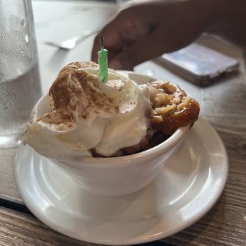 Cornbread Restaurant & Bar - Peach Cobbler birthday surprise - Soul Food Near Me - Southfield, Michigan Cornbread Restaurant & Bar - Peach Cobbler birthday surprise - Soul Food Near Me - Southfield, Michigan