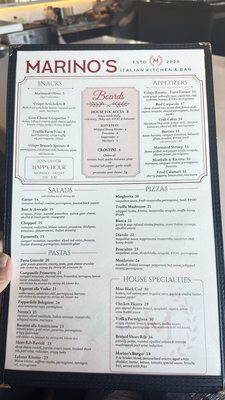 Menu photo 2 Marino’s Italian Kitchen and Bar Phoenix, AZ Menu photo 2 Marino’s Italian Kitchen and Bar Phoenix, AZ