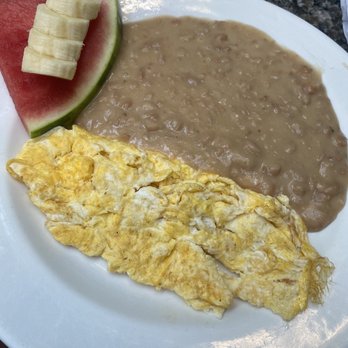 The Pancake House - Scrambled eggs beans and fruit - Desserts Near Me - Puerto Vallarta, JAL The Pancake House - Scrambled eggs beans and fruit - Desserts Near Me - Puerto Vallarta, JAL