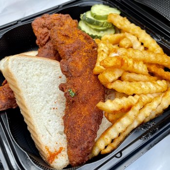 Dave's Hot Chicken - Number 1 combo. Hot heat level. - Chicken Shop Near Me - El Cajon, California Dave's Hot Chicken - Number 1 combo. Hot heat level. - Chicken Shop Near Me - El Cajon, California