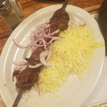 Village Cafe - This lamb kebab tasted like beef, I informed the waiter but he didn't believe me. The meat was tough. Disappointed. Get their chicken kebab. - Cafes Near Me - Brooklyn, New York