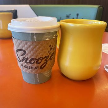 Snooze, an A.M. Eatery - Snooze House Blend Coffee So good!!!!!!!! - Breakfast & Brunch Near Me - Cololrado Springs, Colorado Snooze, an A.M. Eatery - Snooze House Blend Coffee So good!!!!!!!! - Breakfast & Brunch Near Me - Cololrado Springs, Colorado