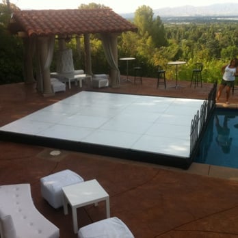 Platform Plexi Glass Dance Floor Pool Cover Rental San Jose San