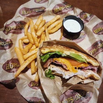 HopsnDrops - Chicken sandwich, it has mayo cheese, chicken, ham, lettuce, tomato and bacon. Probably one of the best chicken sandwich I've had. - Burgers Near Me - Sherwood, Oregon HopsnDrops - Chicken sandwich, it has mayo cheese, chicken, ham, lettuce, tomato and bacon. Probably one of the best chicken sandwich I've had. - Burgers Near Me - Sherwood, Oregon