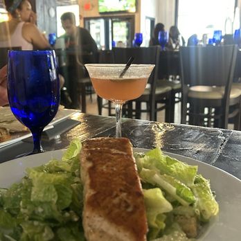 80 Proof American Kitchen & Bar - Caesar Salad with salmon - New American Near Me - New Haven, Connecticut 80 Proof American Kitchen & Bar - Caesar Salad with salmon - New American Near Me - New Haven, Connecticut