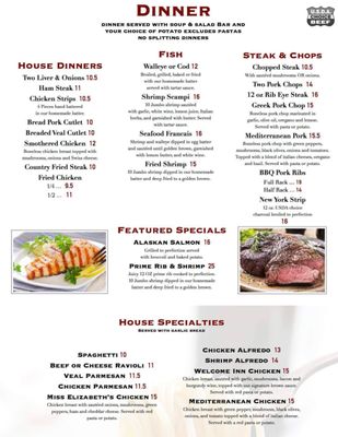 Menu photo 3 Welcome Inn Restaurant & Lounge Milan, IL Menu photo 3 Welcome Inn Restaurant & Lounge Milan, IL