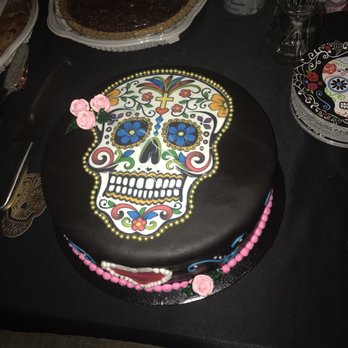 Bake My Day - Dia de los muertos wedding shower cake (Vanilla with fresh strawberries - Yum!) - Cupcakes Near Me - Rancho Cucamonga, California Bake My Day - Dia de los muertos wedding shower cake (Vanilla with fresh strawberries - Yum!) - Cupcakes Near Me - Rancho Cucamonga, California