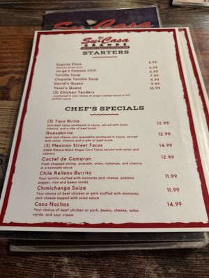 Menu photo 1 Su Casa Grande Mexican Restaurant Menomonee Falls, WI Menu photo 1 Su Casa Grande Mexican Restaurant Menomonee Falls, WI