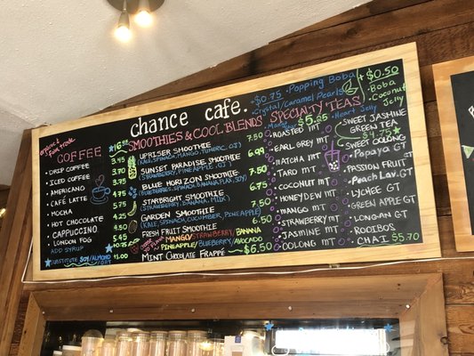 Menu photo 2 Chance Cafe Vancouver, BC Menu photo 2 Chance Cafe Vancouver, BC