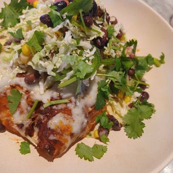 Flower Child - Chicken enchiladas - New American Near Me - Newport Beach, California Flower Child - Chicken enchiladas - New American Near Me - Newport Beach, California