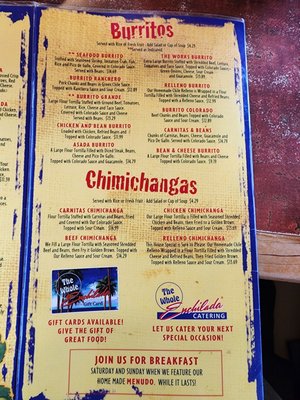 Menu photo 2 The Whole Enchilada Placentia, CA Menu photo 2 The Whole Enchilada Placentia, CA