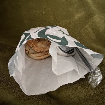 Starbucks - Everything bagel w cream cheese! But put into a genius side pocket idea to keep separate off of warmed food - Coffee & Tea Near Me - Lincolnwood, Illinois Starbucks - Everything bagel w cream cheese! But put into a genius side pocket idea to keep separate off of warmed food - Coffee & Tea Near Me - Lincolnwood, Illinois