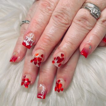 Amazing Nails & Spa - these are my moms, she got a valentine's day design as well!!! TODAY!!! - Nail Salons Near Me - Tracy, California