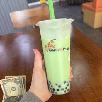 Ramen Studio - Honeydew milk tea with boba - Ramen Near Me - Sugar Hill, Georgia Ramen Studio - Honeydew milk tea with boba - Ramen Near Me - Sugar Hill, Georgia