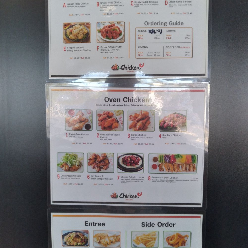Vons Chicken - Carmichael - Menu items - Korean Near Me - Carmichael, California Vons Chicken - Carmichael - Menu items - Korean Near Me - Carmichael, California