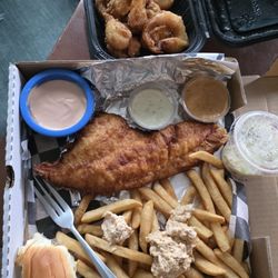 Livingston Lanes & Pub - Fish Fry with Cole Slaw and French Fries Small onion rings