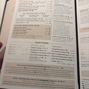 Perry's Steakhouse & Grille - Menu - Steakhouses Near Me - Gilbert, Arizona Perry's Steakhouse & Grille - Menu - Steakhouses Near Me - Gilbert, Arizona